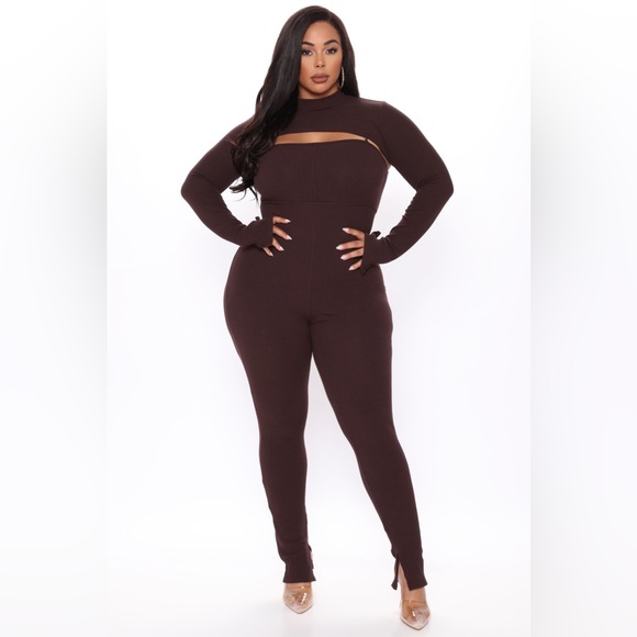 Just for fun, ribbed jumpsuit set - Picture 2 of 5